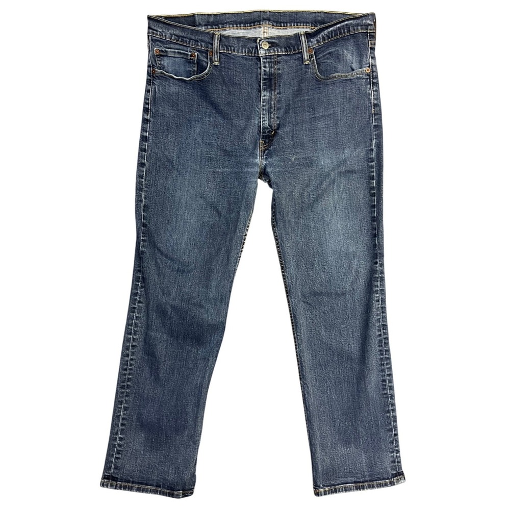 Levis 514 Jeans Mens 42x30 Blue Medium Wash Denim Stretch Denim Straight Fit